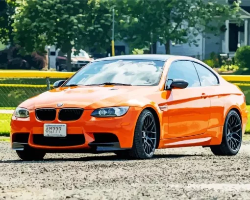 Orange Bmw 3 Diamond Painting