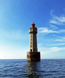 Phare De La Jument Lighthouse Diamond Painting