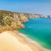 Porthcurno Beach England Diamond Painting