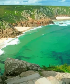 Porthcurno Beach Cornwall Diamond Painting