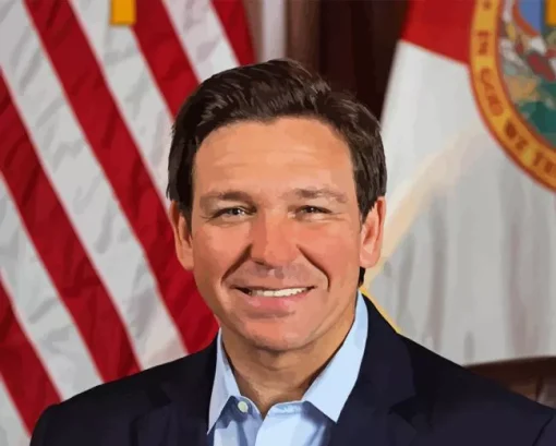 Ron Desantis Smiling Diamond Painting