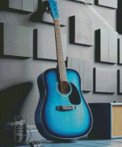 Blue Guitar Diamond Painting