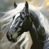 Horse With Blond Hair Diamond Painting