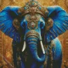 Indonesian Blue Elephant Diamond Painting