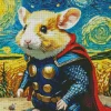 Thor Hamster Van Gogh Style Diamond Painting