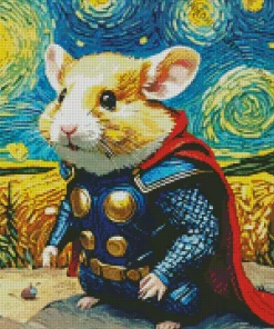 Thor Hamster Van Gogh Style Diamond Painting