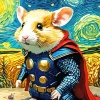 Thor Hamster Van Gogh Style Diamond Painting