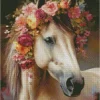 Aesthetic Floral Horse Diamond Painting