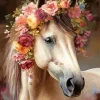 Aesthetic Floral Horse Diamond Painting