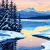 Aesthetic Frozen Lake Diamond Painting