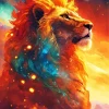 Aesthetic Galaxy Lion Art Diamond Painting