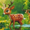 Baby Key Deer Diamond Painting