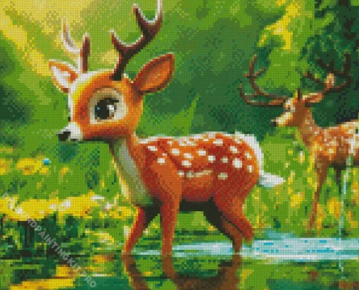 Baby Key Deer Diamond Painting