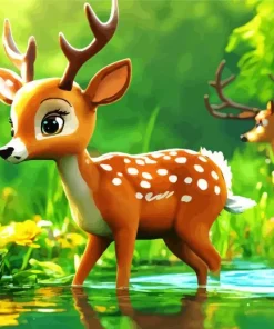 Baby Key Deer Diamond Painting