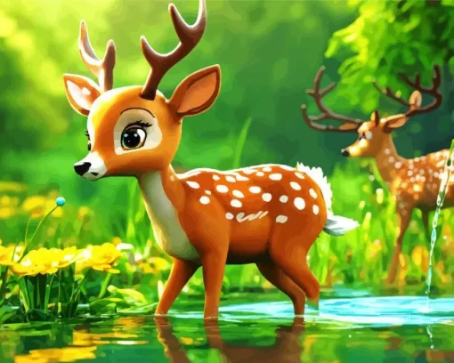 Baby Key Deer Diamond Painting