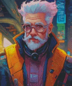 Badass Old Man Diamond Painting