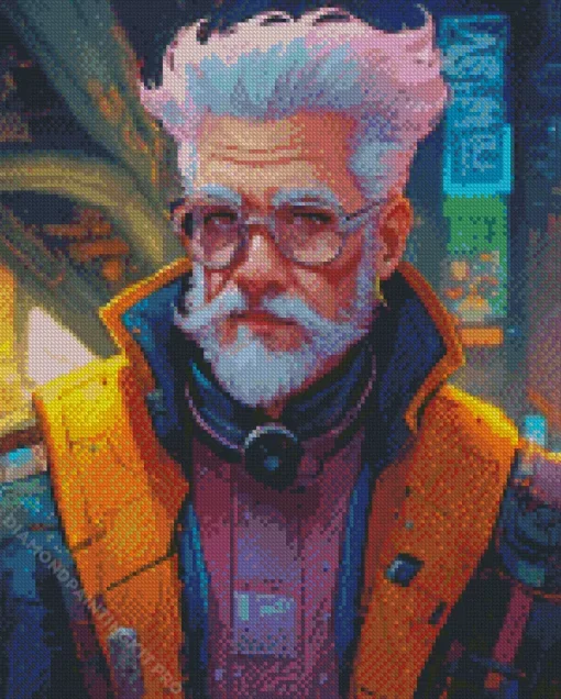 Badass Old Man Diamond Painting