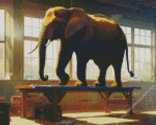 Balancing Elephant Diamond Painting