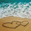 Beach Heart Diamond Painting