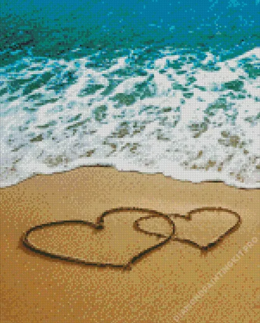 Beach Heart Diamond Painting