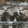 Beaver Holding Hands Diamond Painting