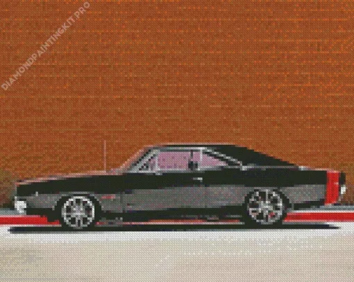 Black 69 Charger Diamond Painting