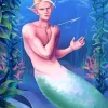 Blonde Merman Diamond Painting