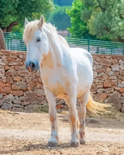 Blonde Stallion Horse Diamond Painting