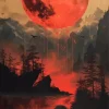 Blood Moon Art Diamond Painting