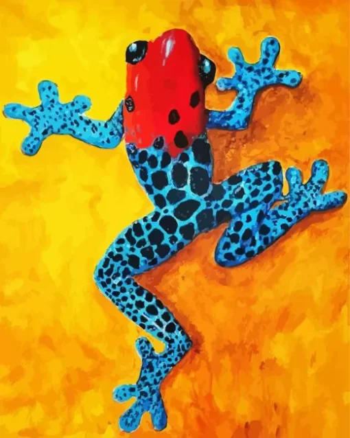 Blue And Red Frog Diamond Painting