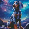 Blue English Coonhound Dog Diamond Painting