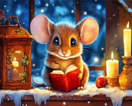 Christmas Mouse Diamond Painting