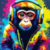 Colorful Funky Monkey Diamond Painting