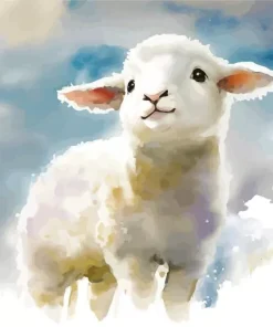 Cute Fluffy Lamb Diamond Painting