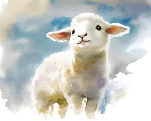 Cute Fluffy Lamb Diamond Painting