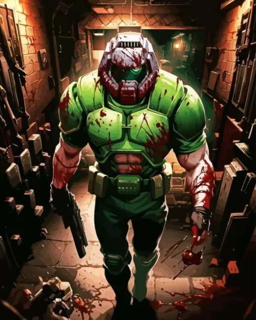 Doomguy Doom Diamond Painting
