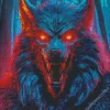 Evil Black Wolf Diamond Painting