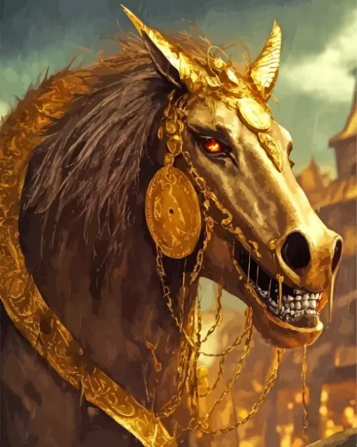 Evil Horse Art Diamond Painting