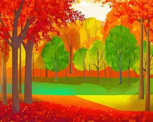 Fall Nature Art Diamond Painting