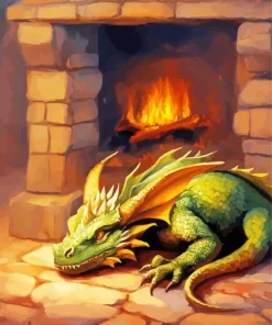 Fantasy Emerald Dragon Diamond Painting