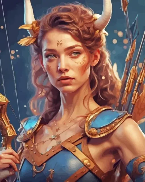 Female Sagittarius Art Diamond Painting