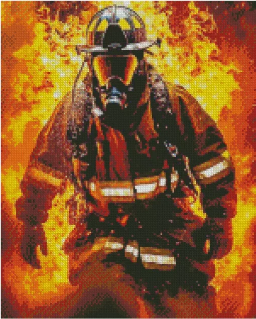 Firefighter Art Diamond Painting