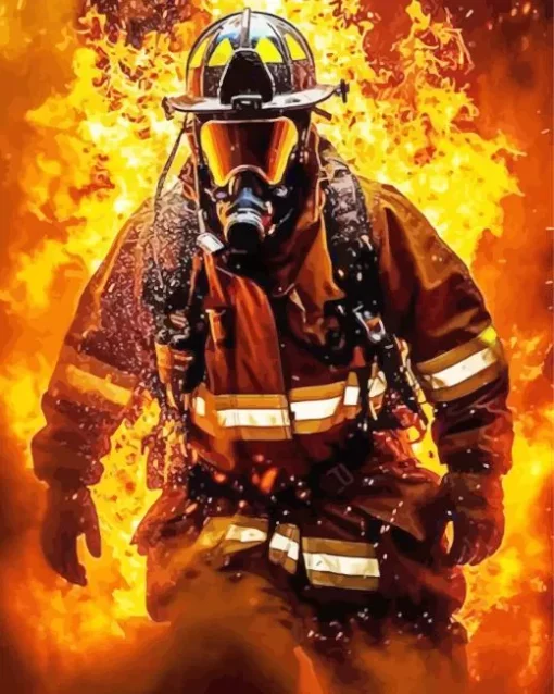 Firefighter Art Diamond Painting