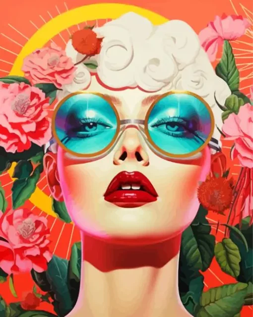 Floral Face Art Diamond Painting