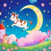 Flying Cow Nursery Style Diamond Painting