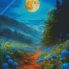 Full Moon Landscape Diamond Painting