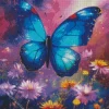 Galaxy Butterfly And Flowers Diamond Painting