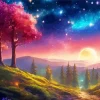 Galaxy Landscape Nature Diamond Painting