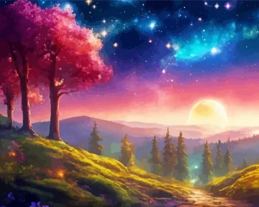 Galaxy Landscape Nature Diamond Painting