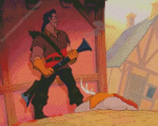 Gaston Beauty And The Beast Diamond Painting